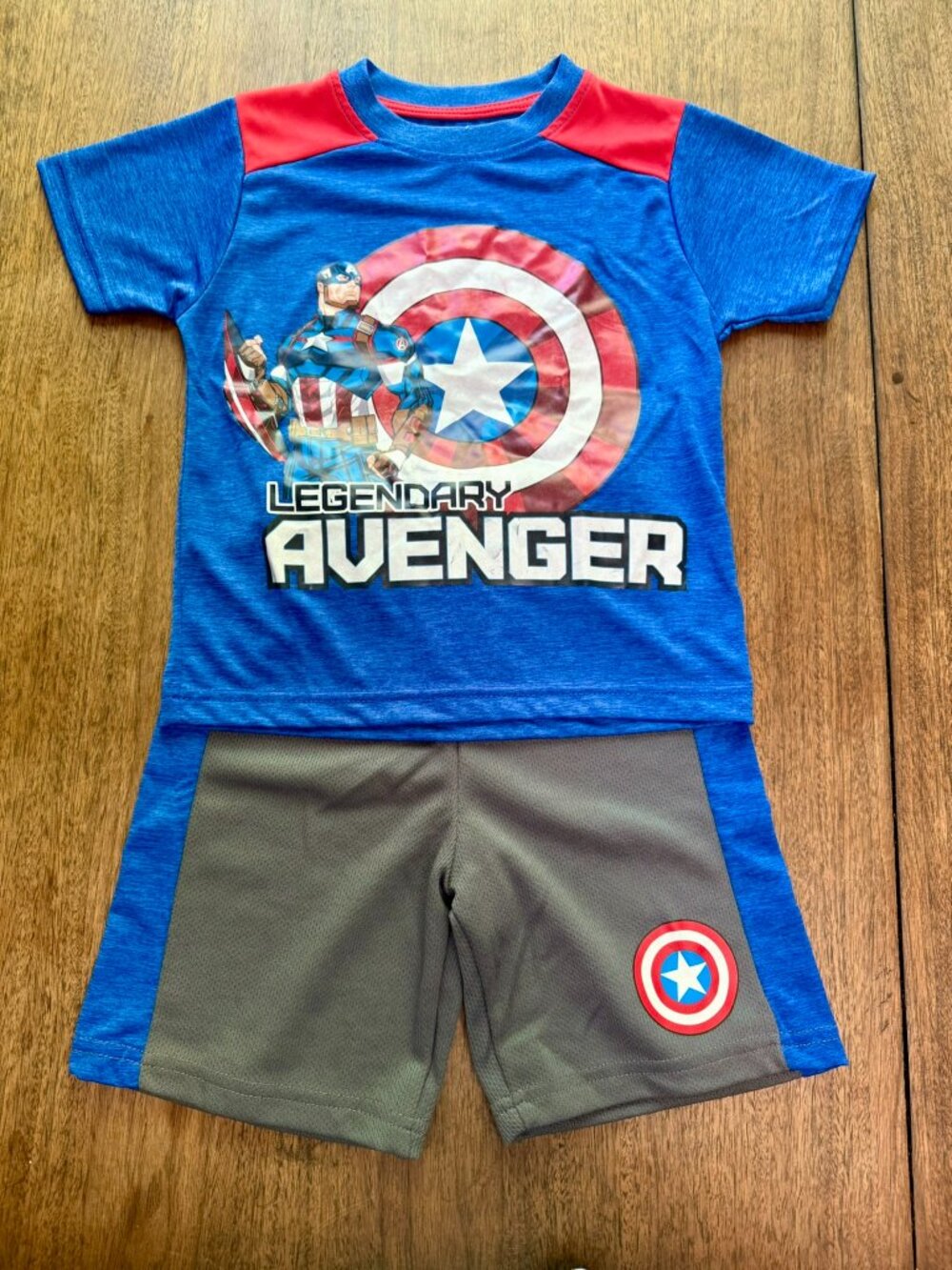 Marvel Captain America “Legendary Avenger” 2 -Piece T-shirt & Short Set